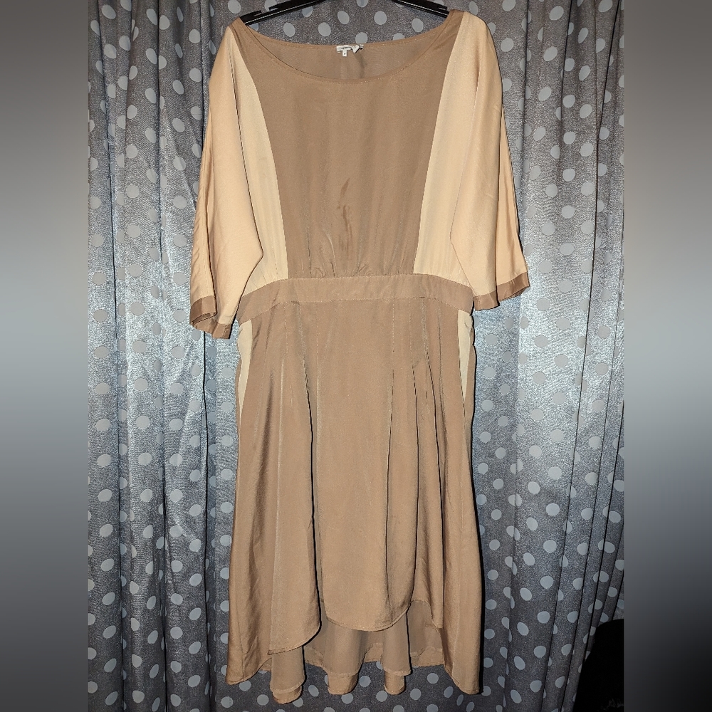 MANOUKIAN Hi-Lo Pleated Dress Pockets XL